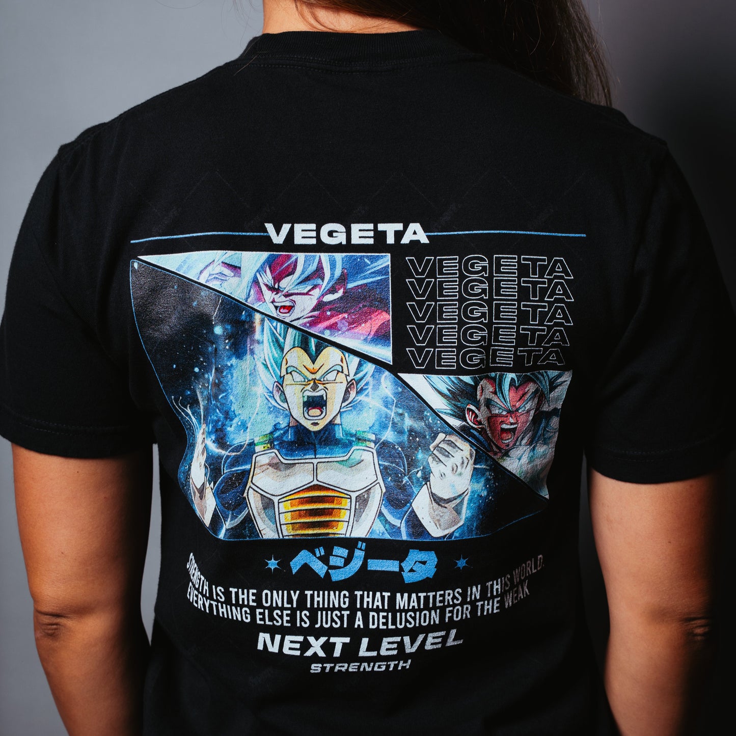 DRAGONBALL Z-VEGETA TEE. "Only Strength Matters"
